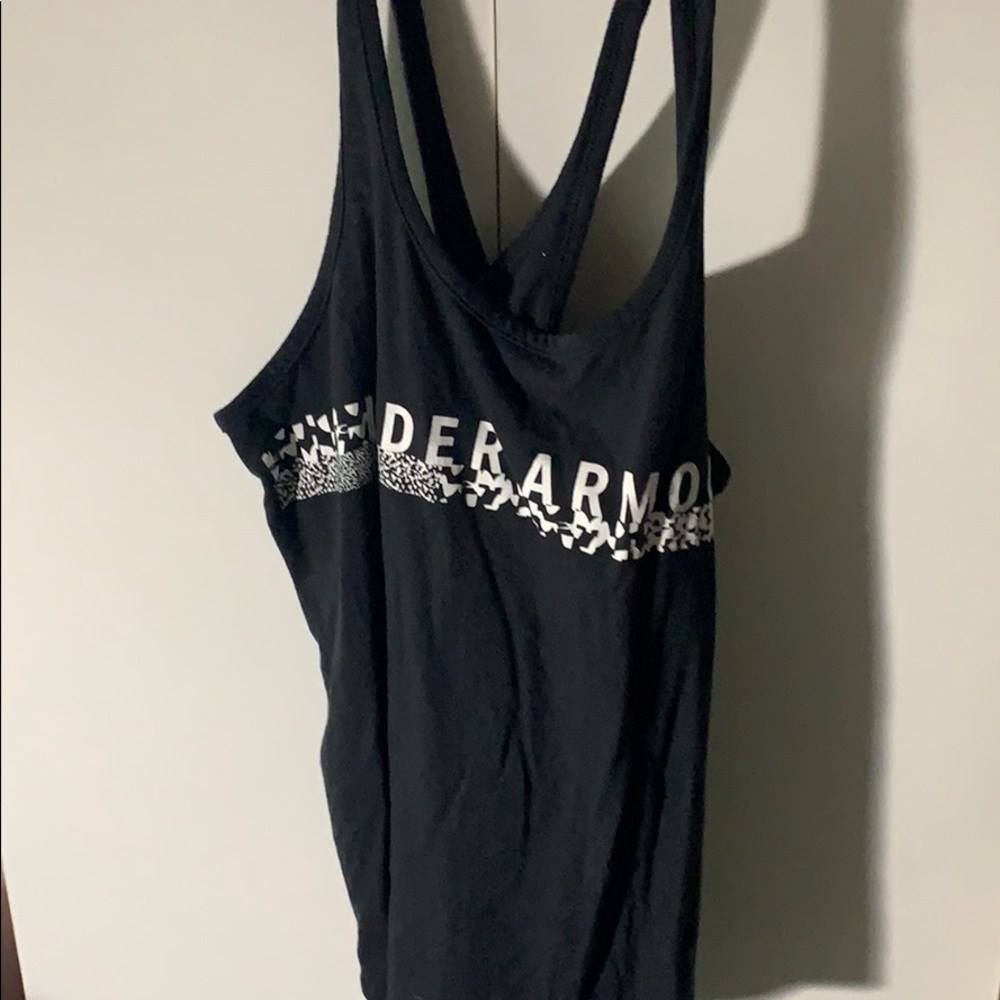 Under Armour black cross back tank top